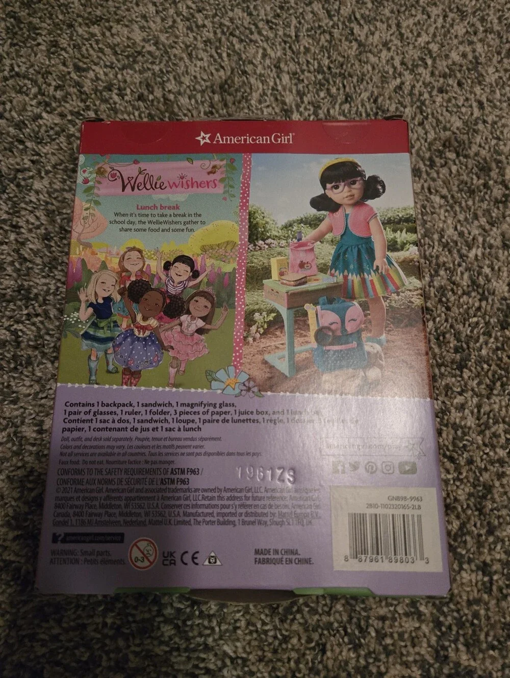 American Girl Wellie Wishers Ready to Learn Backpack & Lunch Set